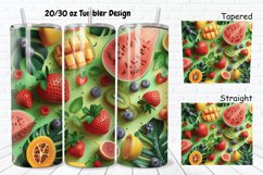 3D Summer Fruits 20/30oz Skinny Tumbler Product Image 1