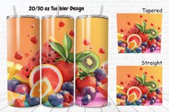 3D Summer Fruits 20/30oz Skinny Tumbler Product Image 1