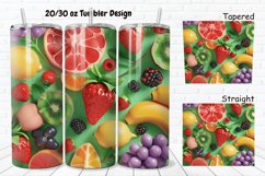 3D Summer Fruits 20/30oz Skinny Tumbler Product Image 1