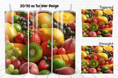 3D Summer Fruits 20/30oz Skinny Tumbler Product Image 1