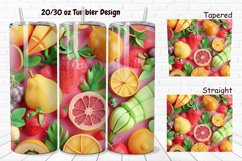 3D Summer Fruits 20/30oz Skinny Tumbler Product Image 1