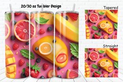 3D Summer Fruits 20/30oz Skinny Tumbler Product Image 1