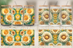 3D Sunflower Glass Can Wraps Product Image 3