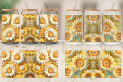 3D Sunflower Glass Can Wraps Product Image 6
