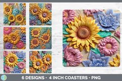Bundle of six 3D Square Coaster designs.