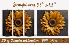 3D sunflower | 3D suflowers Tumbler wrap Product Image 1