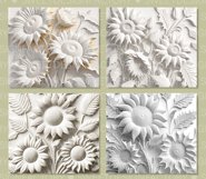 3D tumbler wrap BUNDLE, 3D sunflowers tumbler design Product Image 2
