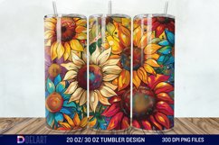 3D Sunflowers Tumbler Wrap Product Image 1