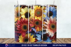 3D Sunflowers Tumbler Wrap Product Image 1