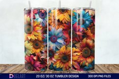 3D Sunflowers Tumbler Wrap Product Image 1