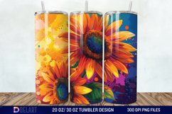 3D Sunflowers Tumbler Wrap Product Image 1