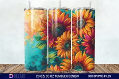 3D Sunflowers Tumbler Wrap Product Image 1