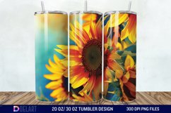 3D Sunflowers Tumbler Wrap Product Image 1