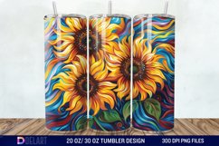 3D Sunflowers Tumbler Wrap Product Image 1