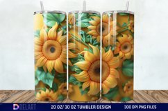 3D Sunflowers Tumbler Wrap Product Image 1