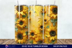 3D Sunflowers Tumbler Wrap Product Image 1