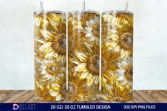 3D Sunflowers Tumbler Wrap Product Image 1