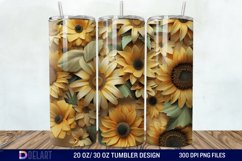 3D Sunflowers Tumbler Wrap Product Image 1