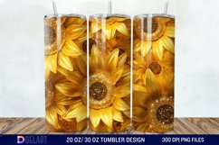 3D Sunflowers Tumbler Wrap Product Image 1