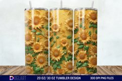 3D Sunflowers Tumbler Wrap Product Image 1