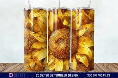 3D Sunflowers Tumbler Wrap Product Image 1