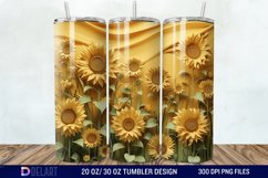3D Sunflowers Tumbler Wrap Product Image 1