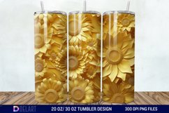 3D Sunflowers Tumbler Wrap Product Image 1