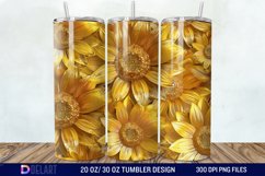 3D Sunflowers Tumbler Wrap Product Image 1