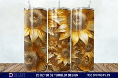 3D Sunflowers Tumbler Wrap Product Image 1