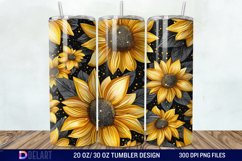 3D Sunflowers Tumbler Wrap Product Image 1