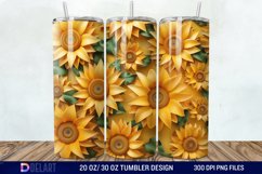 3D Sunflowers Tumbler Wrap Product Image 1