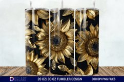 3D Sunflowers Tumbler Wrap Product Image 1