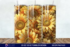 3D Sunflowers Tumbler Wrap Product Image 1