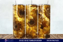 3D Sunflowers Tumbler Wrap Product Image 1
