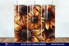 3D Sunflowers Tumbler Wrap Product Image 1
