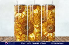 3D Sunflowers Tumbler Wrap Product Image 1