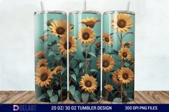 3D Sunflowers Tumbler Wrap Product Image 1