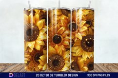 3D Sunflowers Tumbler Wrap Product Image 1
