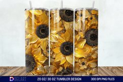 3D Sunflowers Tumbler Wrap Product Image 1
