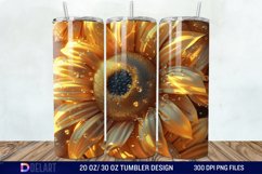 3D Sunflowers Tumbler Wrap Product Image 1