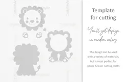 Baby Lion SVG. Nursery 3d layered paper cutting template. Product Image 3