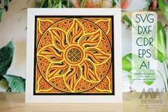 3D SVG Shadow Box Mandala, Multi Layer Mandala SVG