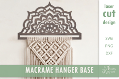 Mandala Macrame Base SVG macrame laser cut wall decor design Product Image 1