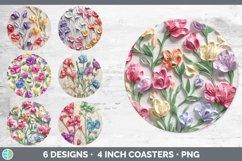 Bundle of six 3D Round Coaster designs.