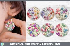 Bundle of six 3D Round Earrings designs.