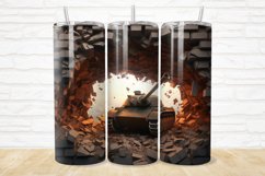 3D Tank Cracked Hole 20oz/30oz Skinny Tumbler Product Image 1