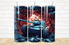 3D Tank Cracked Hole 20oz/30oz Skinny Tumbler Product Image 1