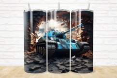 3D Tank Cracked Hole 20oz/30oz Skinny Tumbler Product Image 1