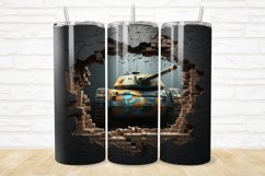 3D Tank Cracked Hole 20oz/30oz Skinny Tumbler Product Image 1