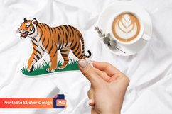 3D Tiger Sticker Design, Animal Sticker, Wild Animal Sticker Product Image 1